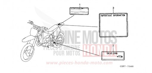 CAUTION LABEL CR85RB4 de 2004